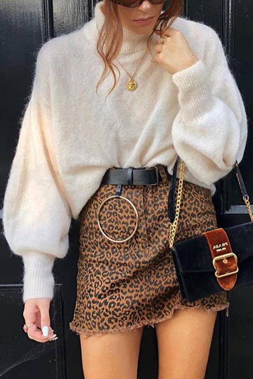 Thick Warm Turtleneck Sweater-Pinkami