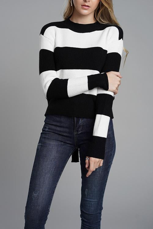 BLAISE Lace-up Back Sweater-Pinkami