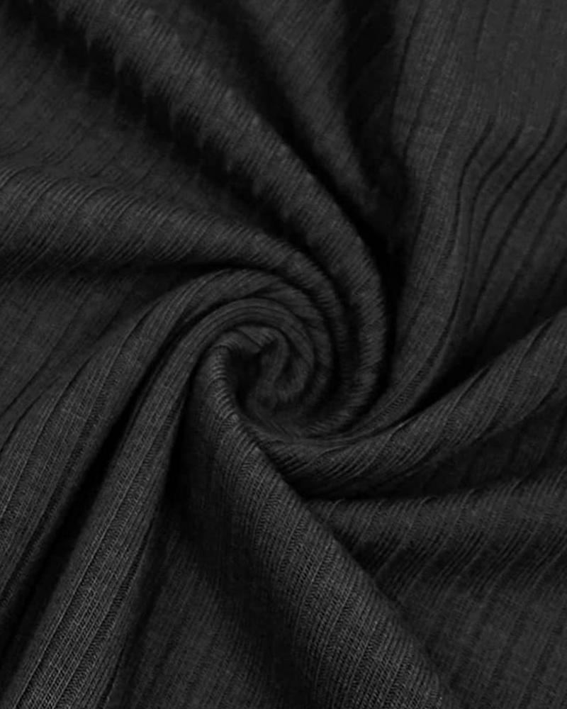 Button Front Rib-Knit V Neck Sweater