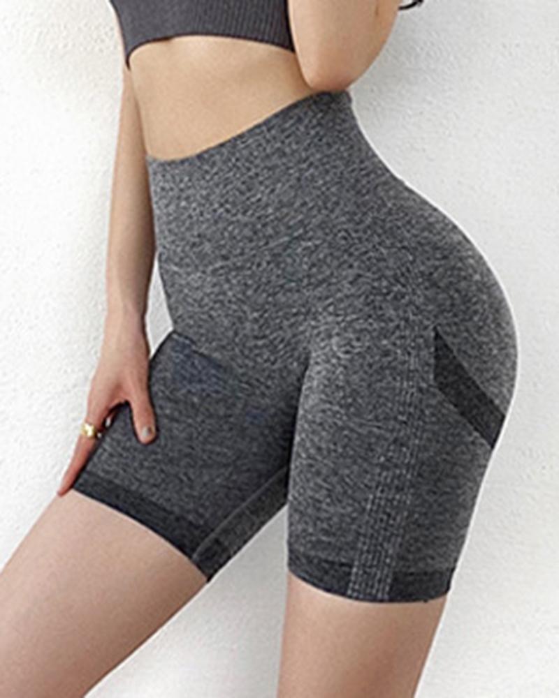 Butt Lifitng High Waist Seamless Sports Shorts-Pinkami
