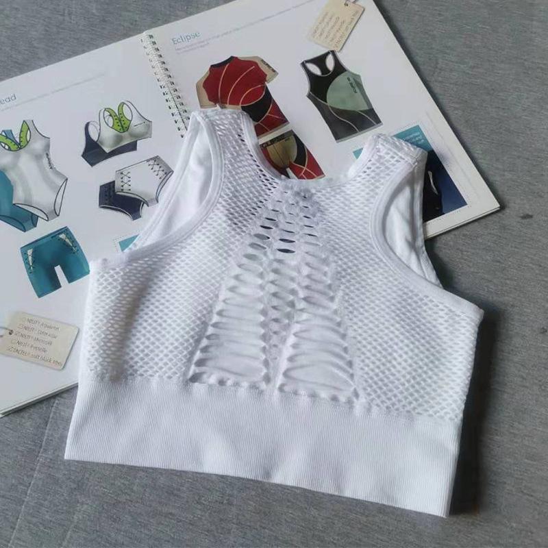 Hollow Out Racerback Active Sports Bra-Pinkami