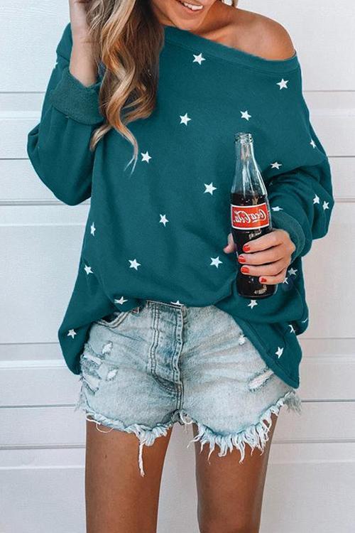 The Stars Graphic Printed Hoodie-Pinkami