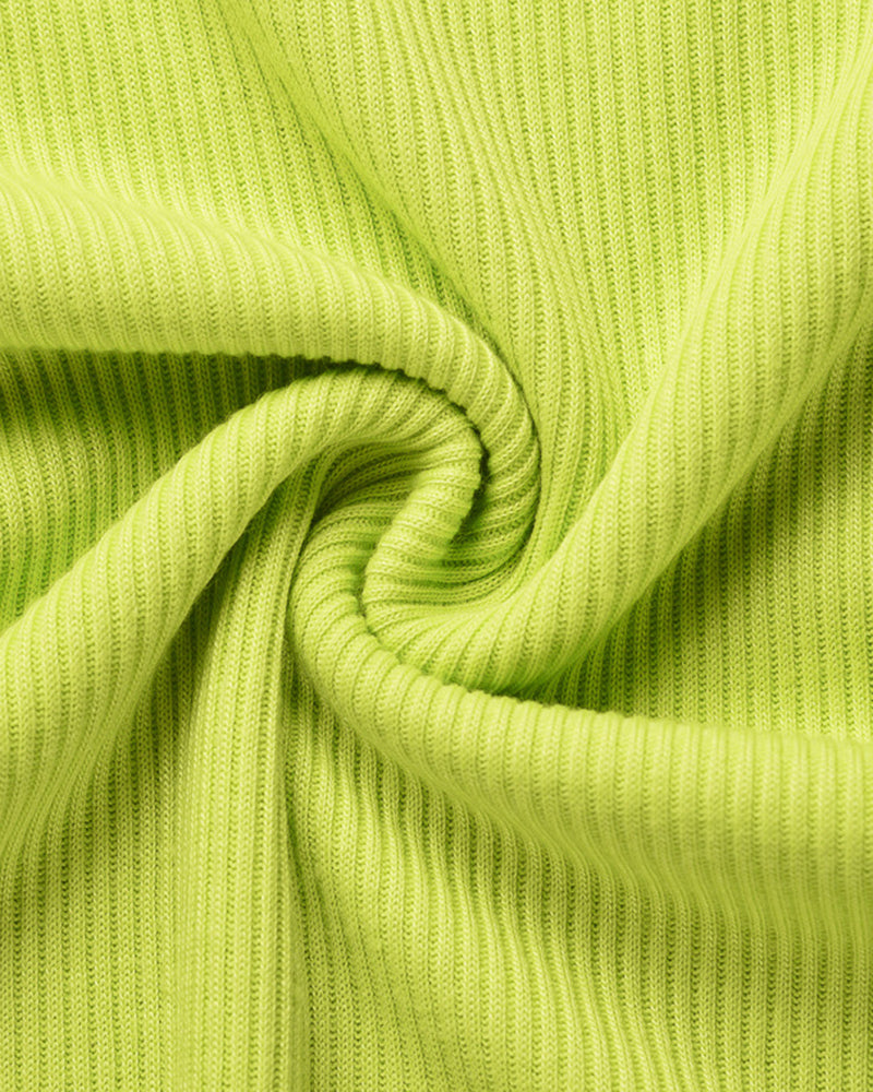 Ribbed Button Side Cut Out Tank Top-Pinkami