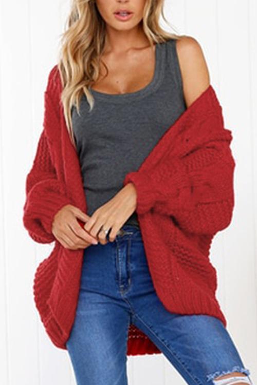 Batwing Sleeves Sweaters-Pinkami