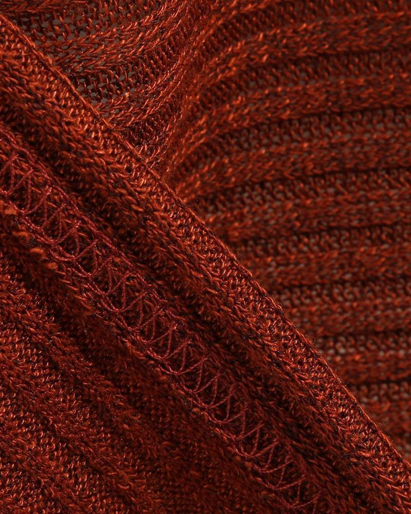 Solid Bell Sleeve Scoop Neck Sweater-Pinkami