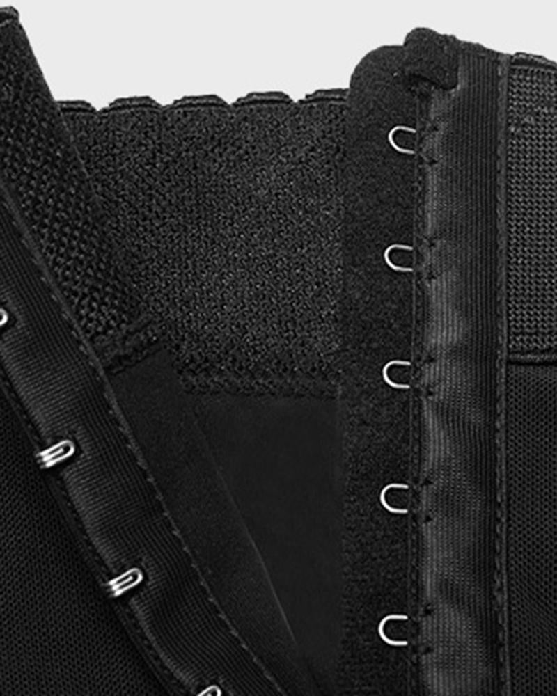 Steel Boned Lettuce Trim Cutout Shapewear