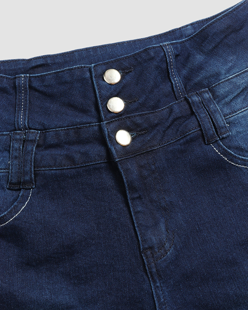 Tummy Control Butt Lifting High Waist Skinny Jeans-Pinkami