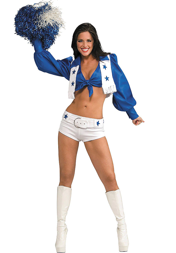 Dallas Cowboys Cheerleader Costume Womens Halloween Costumes Blue