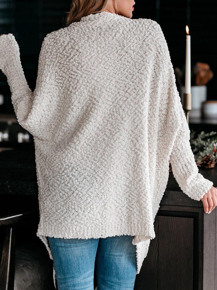 Double Pocket Toothbrush Yarn Cardigan-Pinkami