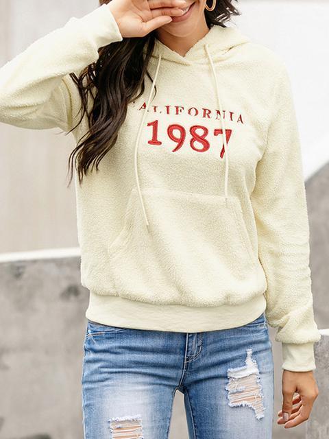 Letter Print Pullover Sweater-Pinkami
