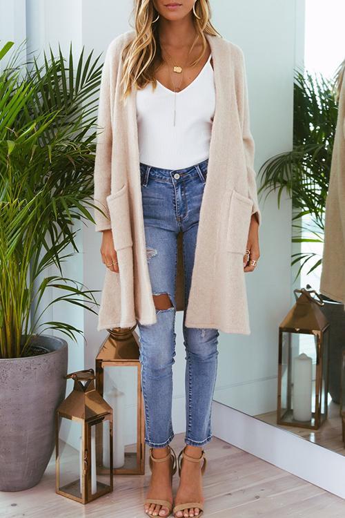 New Pocket Cardigan-Pinkami