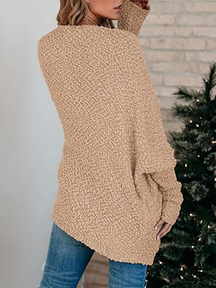 Double Pocket Toothbrush Yarn Cardigan-Pinkami