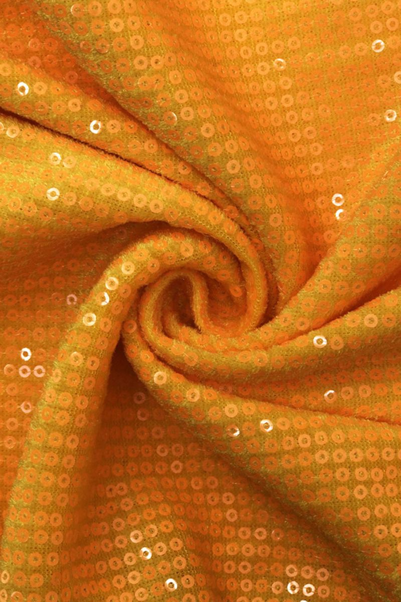 Allover Sequins Embroidered Lace Up Side Dress