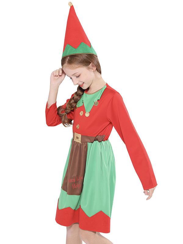 Holiday Elf Costume For Girl-Pinkami