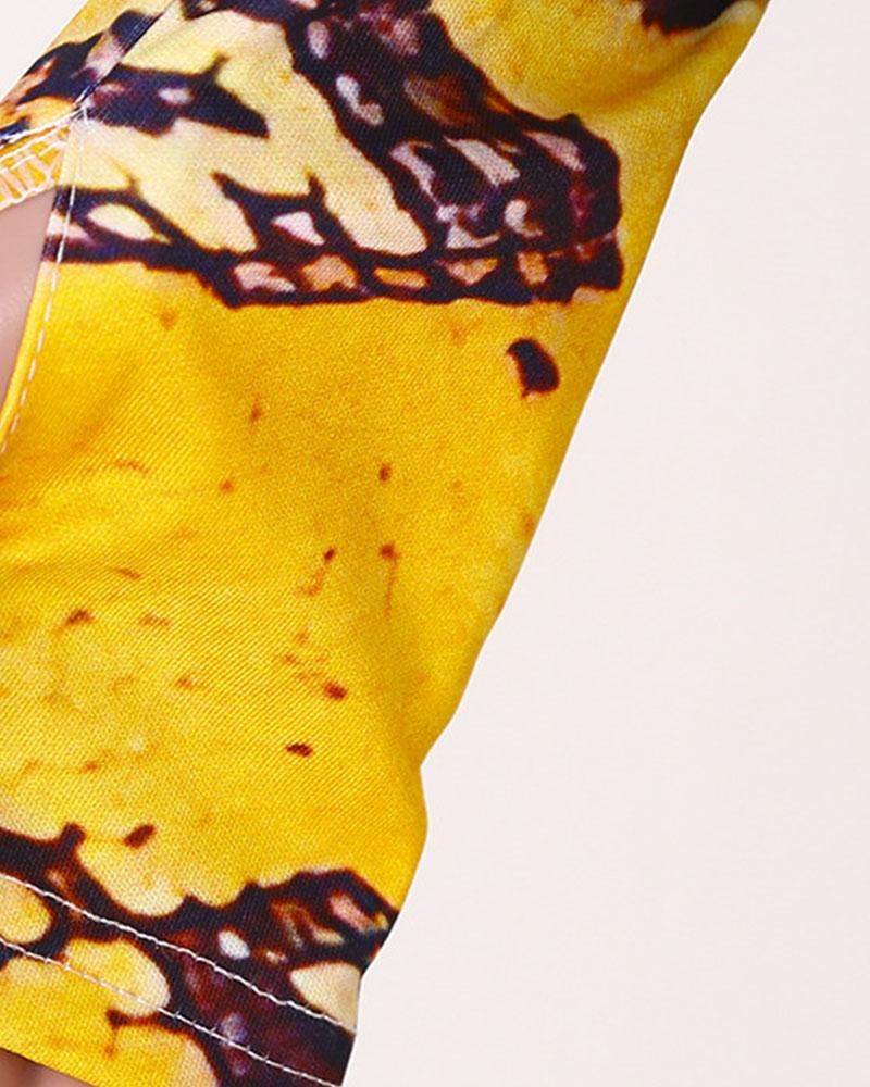 Snakeskin Print Thumb Hole Jacket & Pants Set-Pinkami