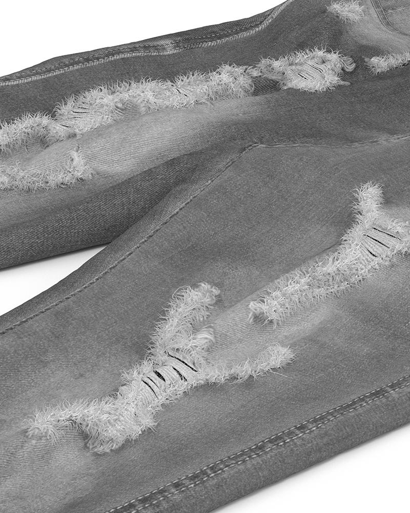 Women Extreme Distressed High Waist Skinny Jeans-Pinkami