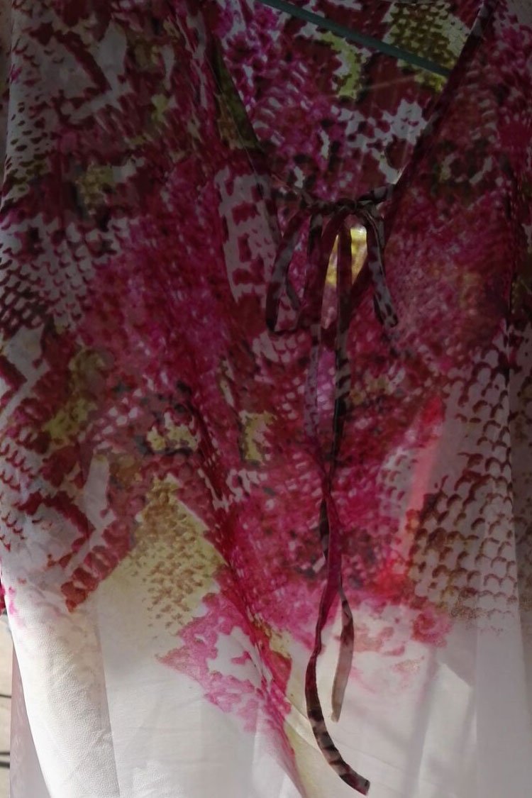 Effortless Snake Printed Chiffon Tunic Cover Up