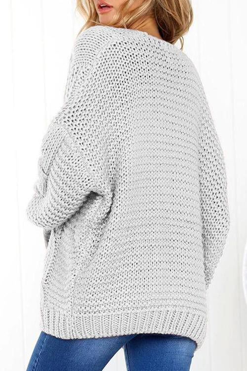 Batwing Sleeves Sweaters-Pinkami