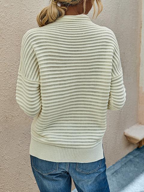 Long Sleeve Knitting Turtleneck Sweater-Pinkami