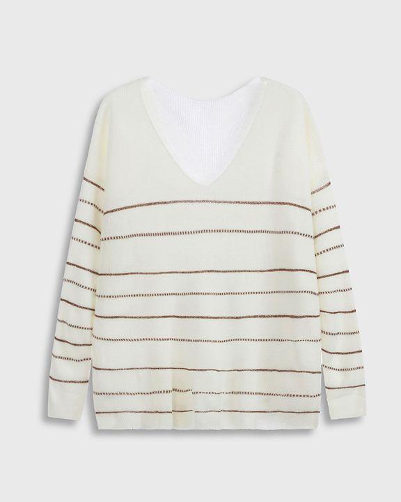 Striped Drop Shoulder Sweater