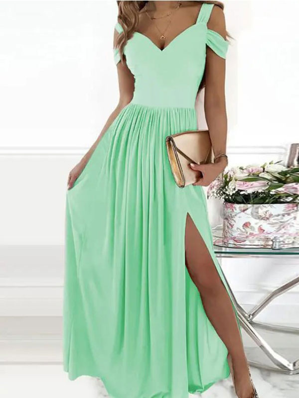 Sexy Off The Shoulder Open Shoulder Long Maxi Dress