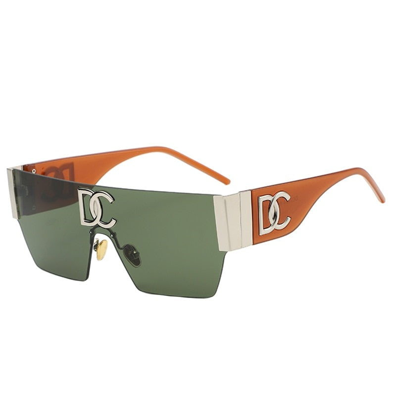 Vintage DC Square Rimless  One-piece Sunglasses