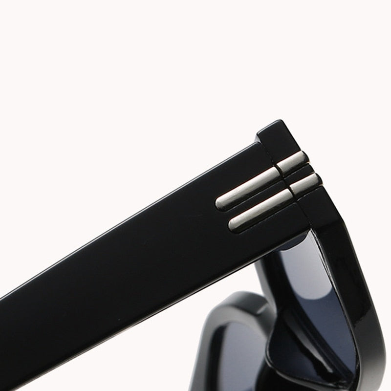 Polygonic Tinted Metal Detail Retro Sunglasses