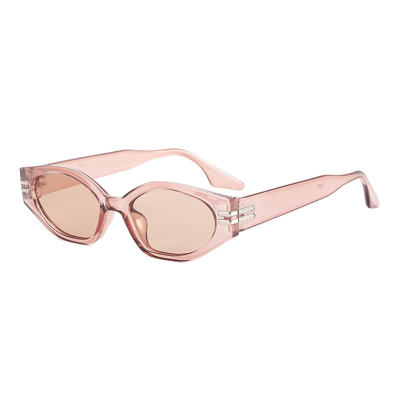 Polygonic Tinted Metal Detail Retro Sunglasses