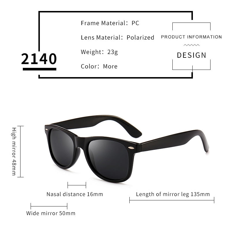 Classic Square Mirror Polarized Sunglasses