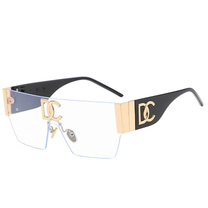 Vintage DC Square Rimless  One-piece Sunglasses