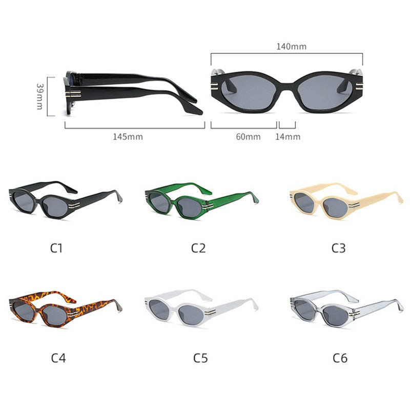 Polygonic Tinted Metal Detail Retro Sunglasses
