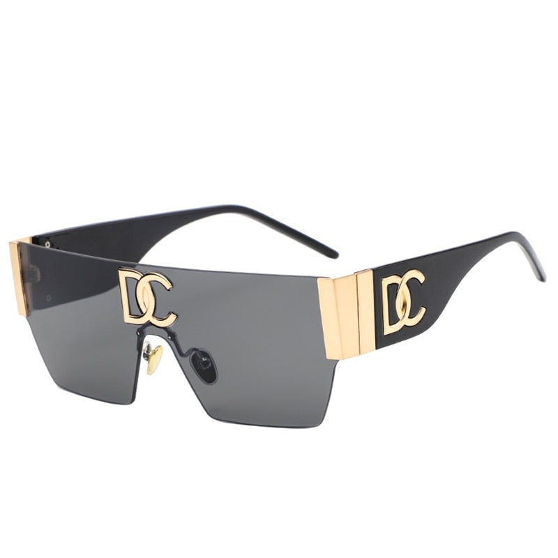 Vintage DC Square Rimless  One-piece Sunglasses