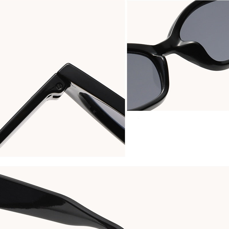 Polygonic Tinted Metal Detail Retro Sunglasses