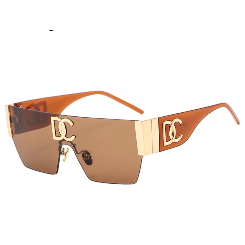 Vintage DC Square Rimless  One-piece Sunglasses