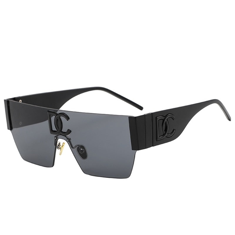Vintage DC Square Rimless  One-piece Sunglasses