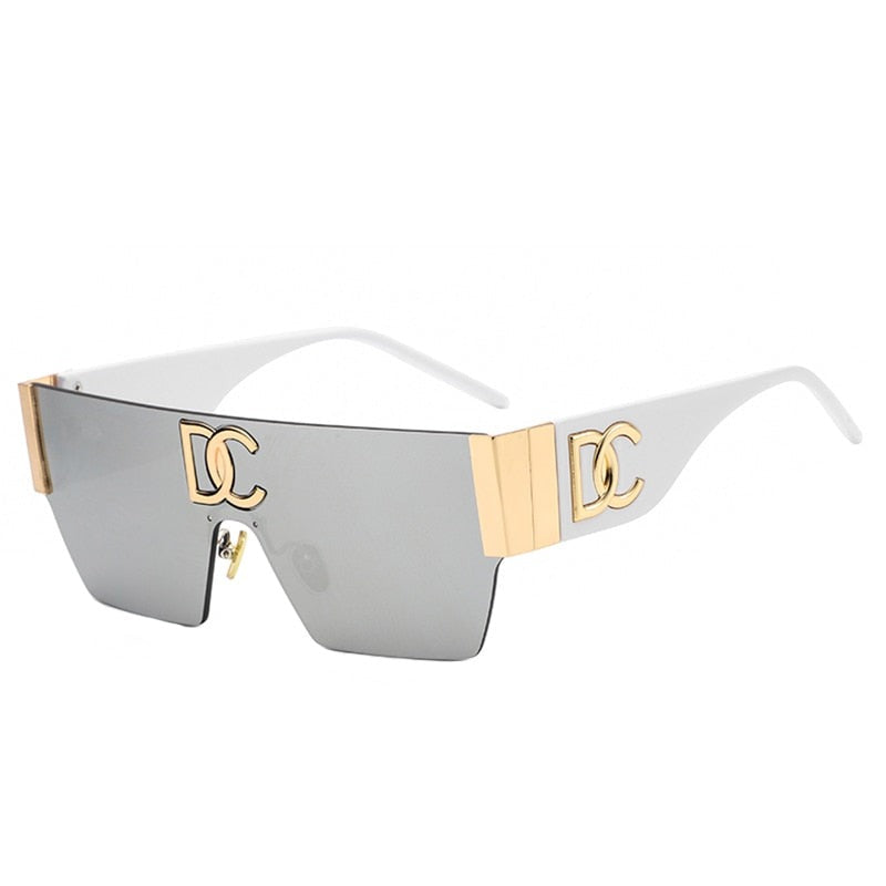 Vintage DC Square Rimless  One-piece Sunglasses