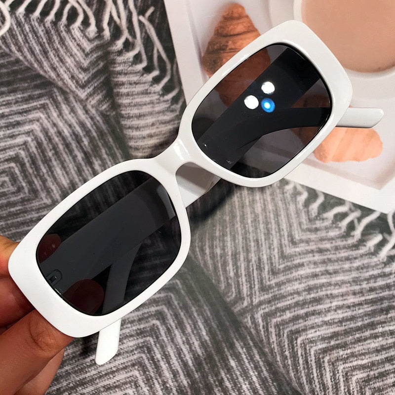 Frosted Frame Acrylic Square Sunglasses