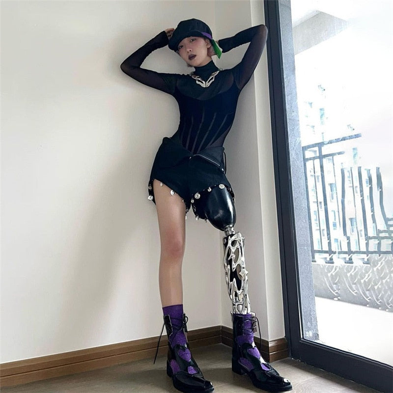 Mesh Long Sleeve Bodysuit