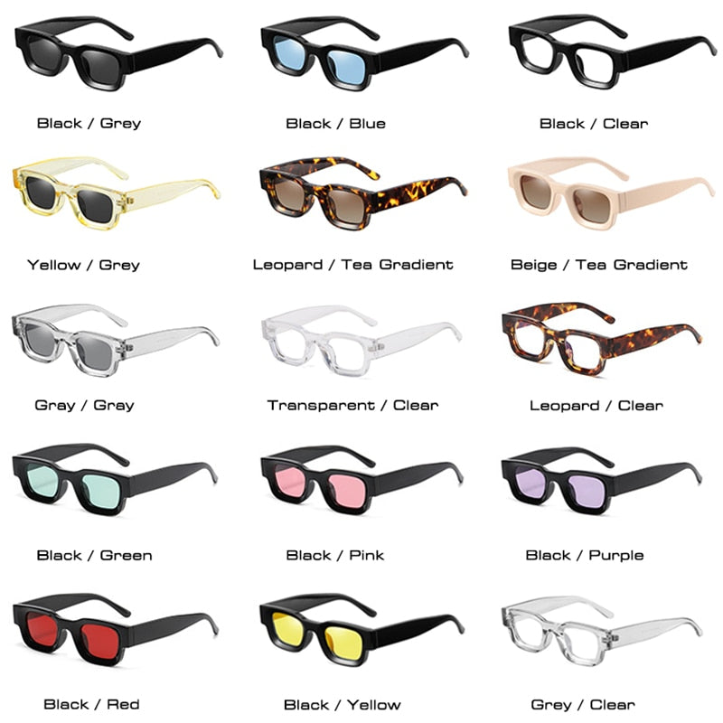 Deep Small Square Polarized Sunglasses