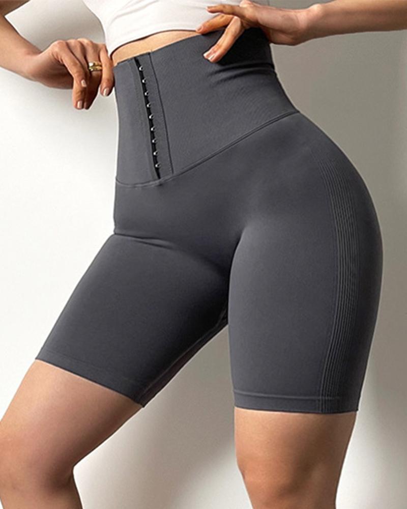 Hook Gridle High Waist Trainer 5'' Biker Shorts-Pinkami