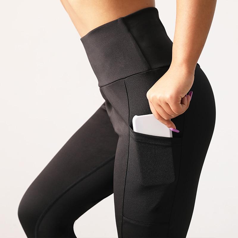 High Waist Fitness Scrunch Push Up Workout Legging with Pockets-Pinkami
