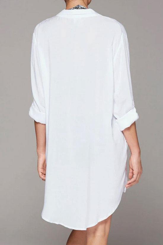 Oversize Split Sides Sleeved Tunic Cover Up Blouse
