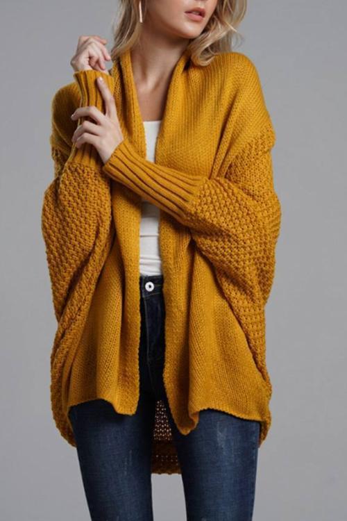 Commuter Bat Sleeve Cardigan-Pinkami