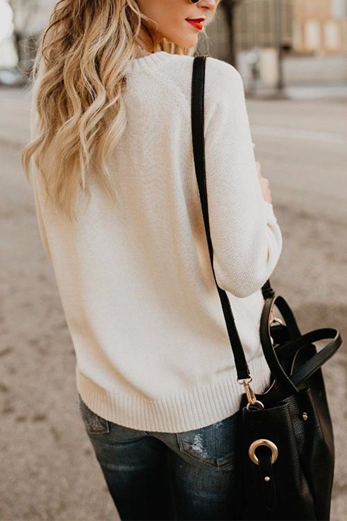 Cute Heart Jewel Sweater-Pinkami