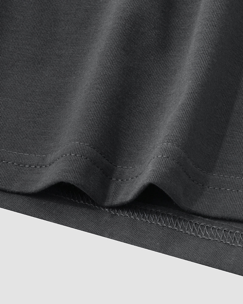 Letter Print Round Neck Tank Top-Pinkami