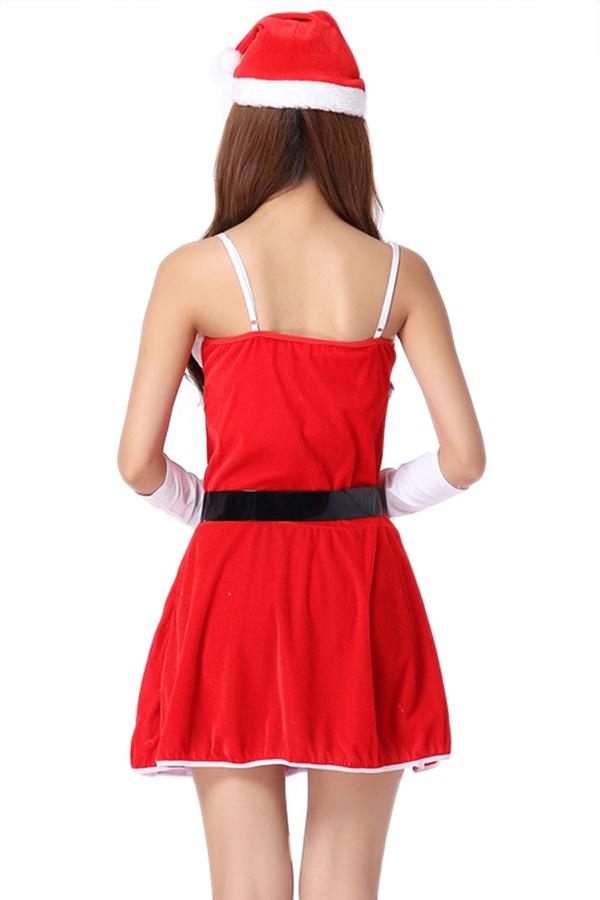 Women Strapless Santa Costume-Pinkami
