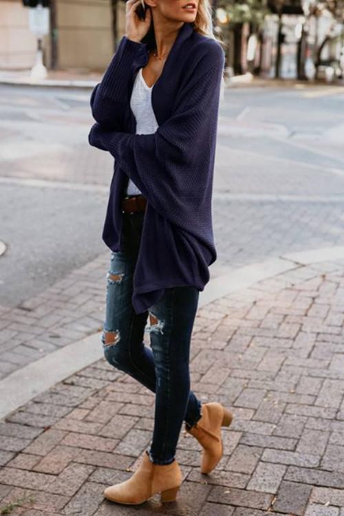 Commuter Bat Sleeve Cardigan-Pinkami