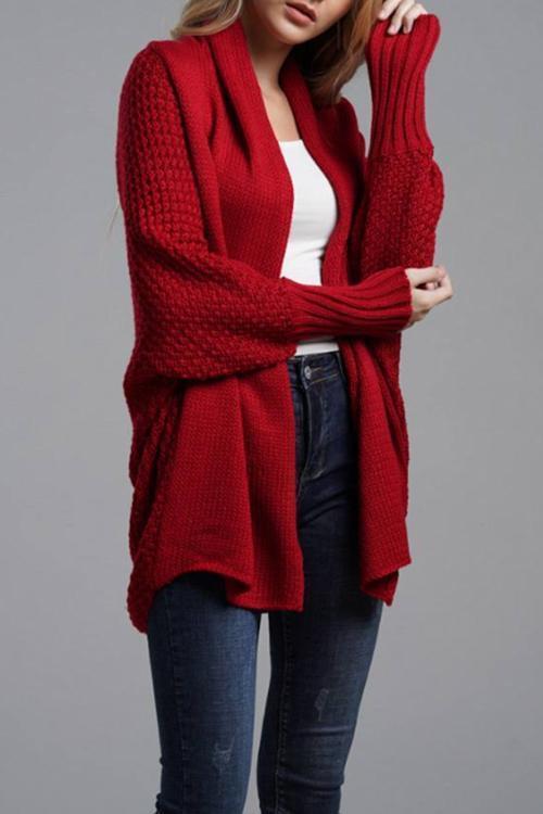 Commuter Bat Sleeve Cardigan-Pinkami