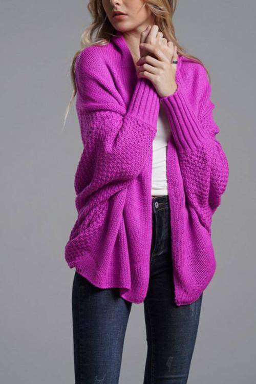 Commuter Bat Sleeve Cardigan-Pinkami