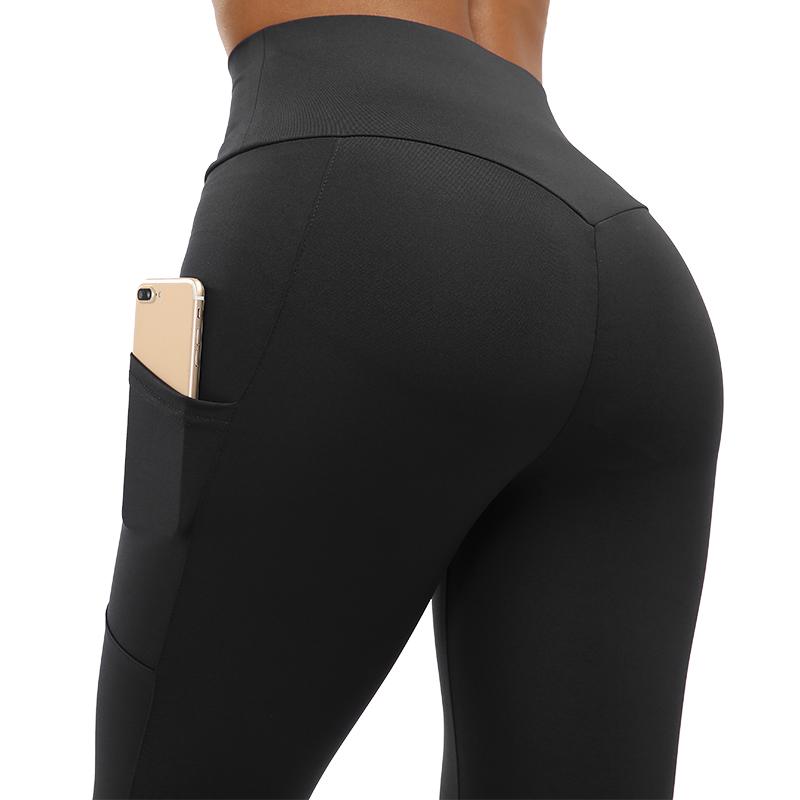 High Waist Fitness Scrunch Push Up Workout Legging with Pockets-Pinkami